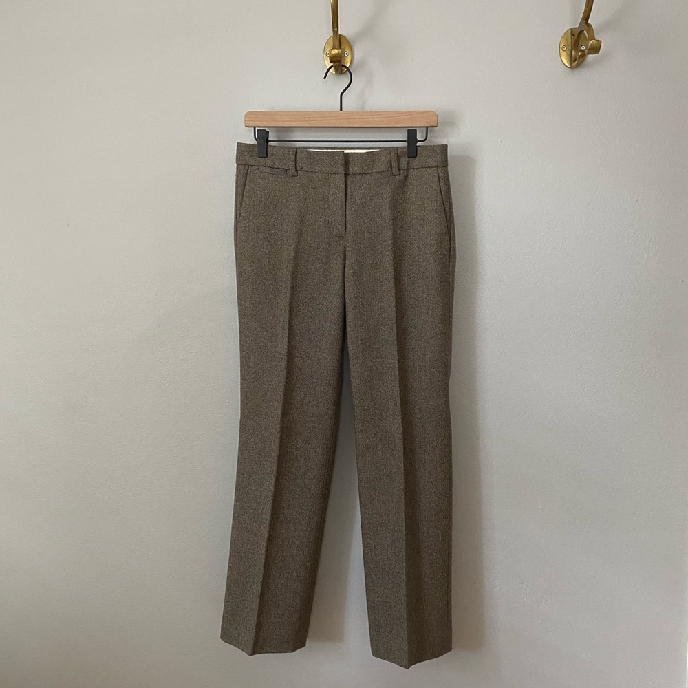 J. Crew Wool Herringbone Pants